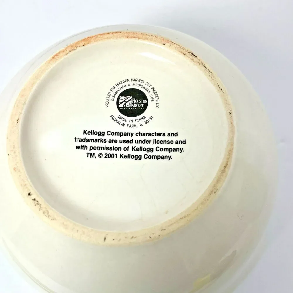 Vintage Kellogg's Rice Krispies Snap Crackle Pop Ceramic Cereal Bowls Set of 2